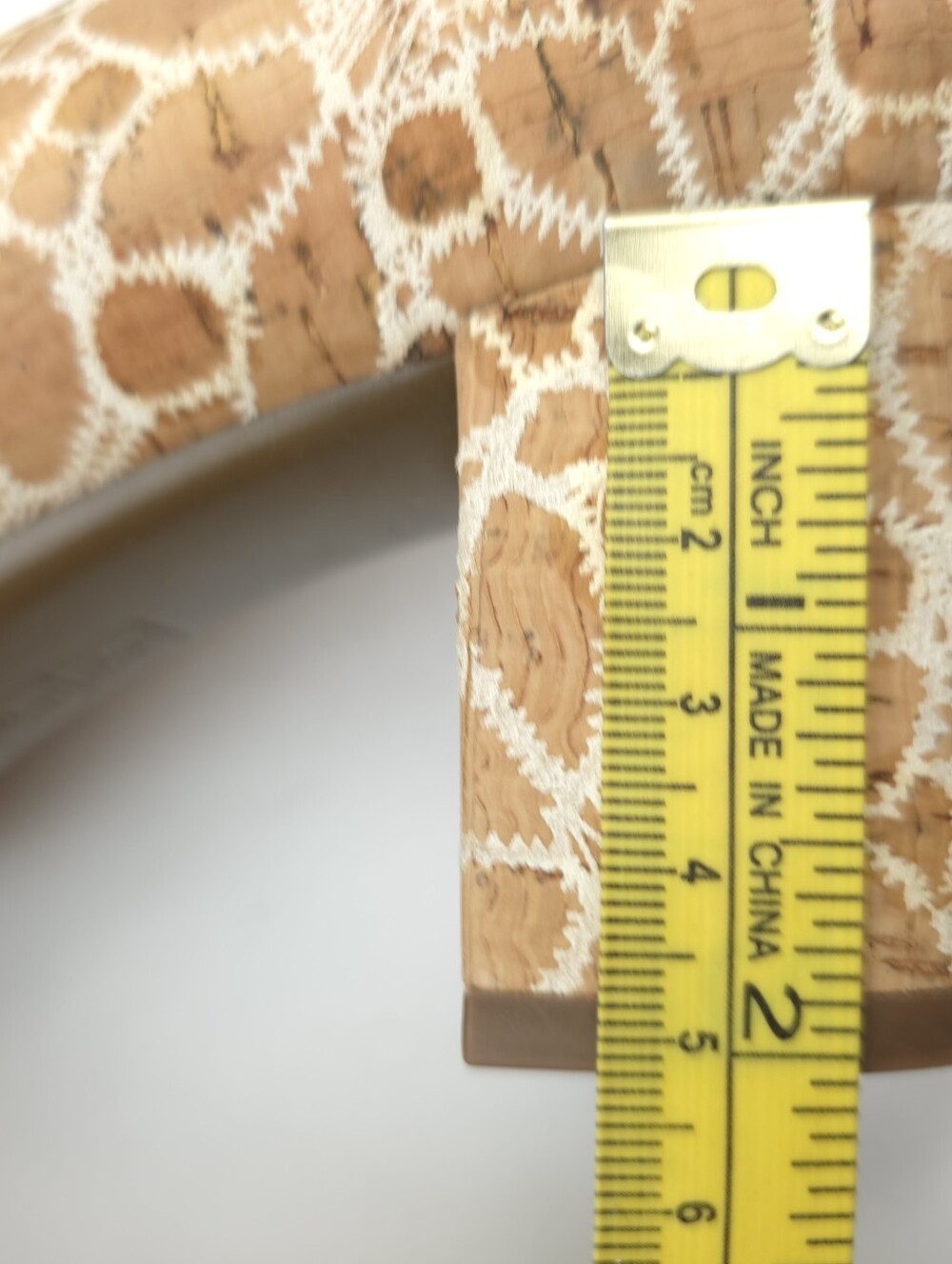 AEROSOLES Tan Cork-Patterned Low Block Heel Pumps Sz 8½ - Picture 8 of 8